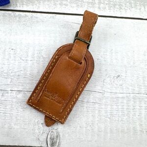 AUTHENTIC Vachetta Leather Luggage tag and loop.